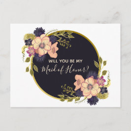 Wirst du meine Trauzeugin sein? Einladungspostkarte
