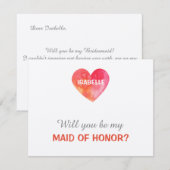 Wirst du meine Trauzeugin sein? | Herzvorlage Einladung (Vorne/Hinten)