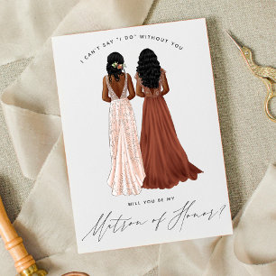 Wirst du meine Trauzeugin sein? Mädchen in Roben Einladung