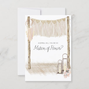Wirst du meine Trauzeugin sein Modern Boho Rosa