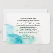 Wirst du meine Trauzeugin sein? Moderne Wasserfarb Einladung (Rückseite)