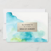 Wirst du meine Trauzeugin sein? Moderne Wasserfarb Einladung (Vorderseite)