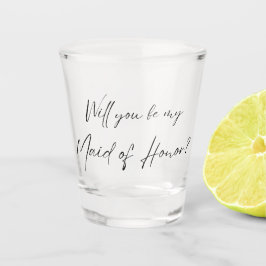 Wirst du meine Trauzeugin sein? MOH-Vorschlag Schnapsglas