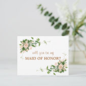 Wirst du meine Trauzeugin sein? Postkarte (Stehend Vorderseite)