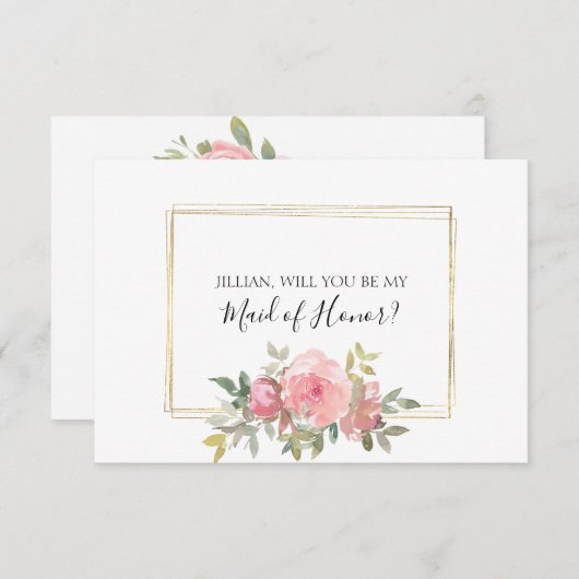 Wirst du meine Trauzeugin sein, rot und rot zu sei (Vorne/Hinten)