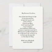 Wirst du meine Trauzeugin sein? Rustikale Sonnenbl Einladung (Rückseite)