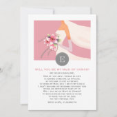 Wirst du meine Trauzeugin sein? Silhouette Einladung (Vorderseite)