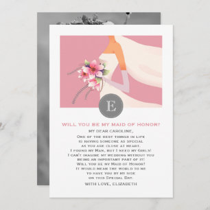 Wirst du meine Trauzeugin sein? Silhouette Einladung