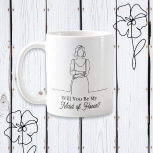 Wirst du meine Trauzeugin sein? Vorschlag Kaffeetasse