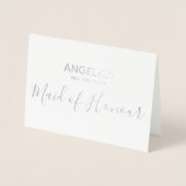 Wirst du meine Trauzeugin Silber sein? Folienkarte (Vorderseite)