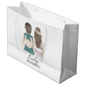 Wirst du meine überbrückte Geschenktasche sein? Große Geschenktüte (Vorderseite Schrägansicht)