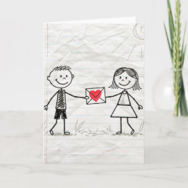 Wirst du meine Valentinsliebe sein - Karte