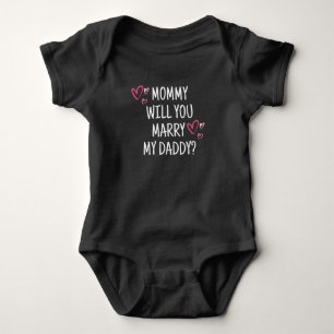 Wirst du meinen Daddy heiraten? Baby-Body Baby Strampler