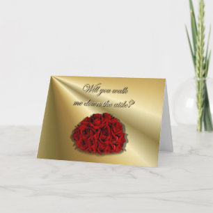Wirst du mich den Gang runter führen? Hochzeitskir Einladung