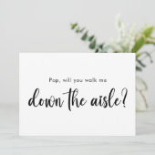 Wirst du mich durch das Niedliche Skript "Aisle" l Einladung (Stehend Vorderseite)