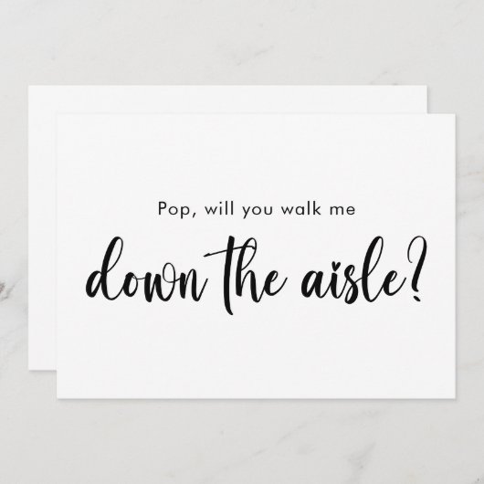 Wirst du mich durch das Niedliche Skript "Aisle" l Einladung (Vorne/Hinten)