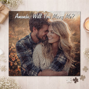Wirst du mich heiraten? Benutzerdefinierte Foto-Ve Puzzle