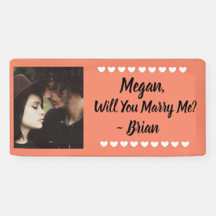 Wirst du mich heiraten Benutzerdefinierter Name un Banner