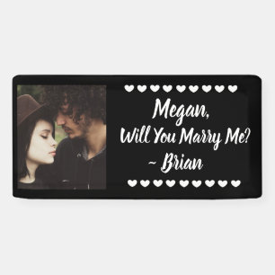 Wirst du mich heiraten Benutzerdefinierter Name un Banner