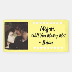Wirst du mich heiraten Benutzerdefinierter Name un Banner