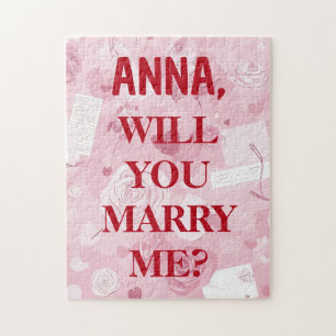 Wirst du mich heiraten Namens-Puzzle Puzzle