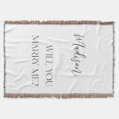Wirst du mich heiraten Personalisierte Verlobungsd Decke (Vorderseite)