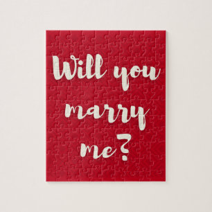 Wirst du mich heiraten? Valentinstag-Jigsaw-Puzzle Puzzle