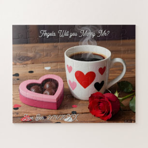 Wirst du mich heiraten? Valentinstagsantrag Puzzle