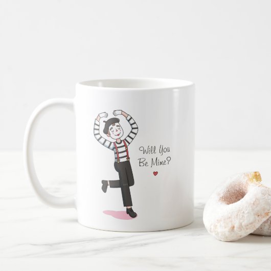 Wirst du Mime sein, ein lustiger Liebe-Puff? Kaffeetasse (Mit Donut)