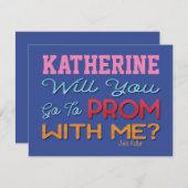 Wirst du mit mir nach Prom gehen? Monogramm (Vorne/Hinten)