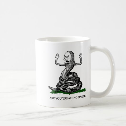 Wirst du über mich reden Gadsden Snake Satire Patr Kaffeetasse (Rechts)