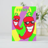 Wirts-mexikanische Fiesta-Themed Einladung (Stehend Vorderseite)