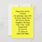 Wirts-mexikanische Fiesta-Themed Einladung (Rückseite)