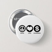 Wirtschaft der friedlichen Liebe Button (Vorne & Hinten)