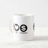 Wirtschaft der friedlichen Liebe Kaffeetasse (Vorderseite Links)