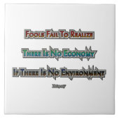 Wirtschaft gegen Umwelt Fliese (Vorderseite)
