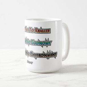 Wirtschaft gegen Umwelt Kaffeetasse