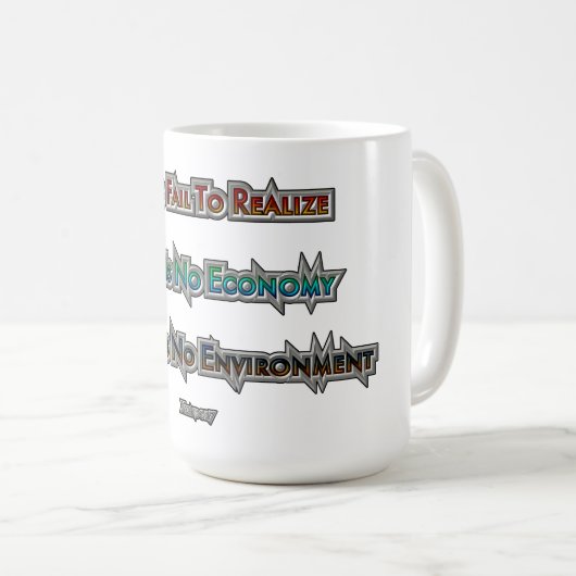 Wirtschaft gegen Umwelt Kaffeetasse (VorderseiteRechts)