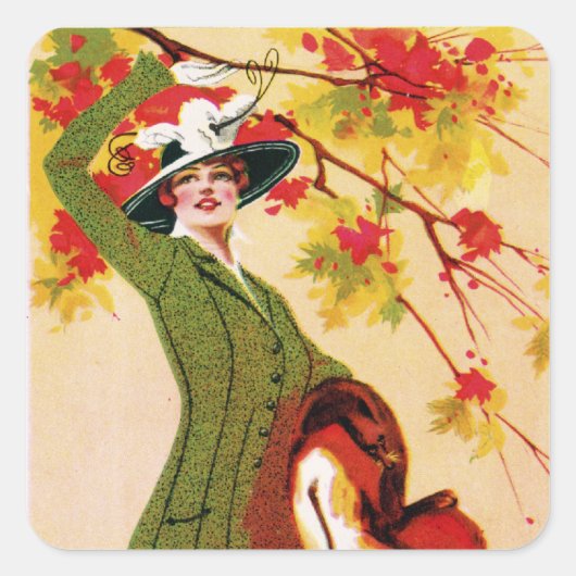 Wirtschaftliche Muster Quadratischer Aufkleber (Vorderseite)