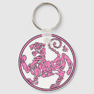 Wirtschafts-rosa Tiger-Schlüsselanhänger Schlüsselanhänger