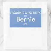 Wirtschaftsanalphabeten für Bernie Rectangle Rechteckiger Aufkleber (Tasche)