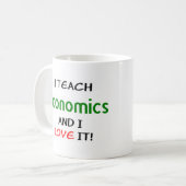 Wirtschaftslehre und Liebe Kaffeetasse (Vorderseite Links)