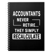 Wirtschaftsprüfer arbeiten nie an einem Büroarbeit Notizblock (Vorderseite)