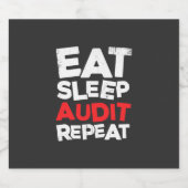 Wirtschaftsprüfer aß Sleep Audit Schaumweinetikett (Einzelnes Label)