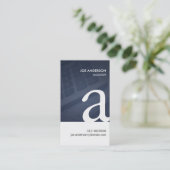 Wirtschaftsprüfer: Bold Monogram Business Card Visitenkarte (Stehend Vorderseite)