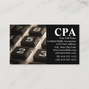 Wirtschaftsprüfer Certified Public Accountants Visitenkarte