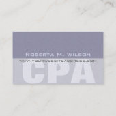 Wirtschaftsprüfer CPA elegant Visitenkarte (Rückseite)