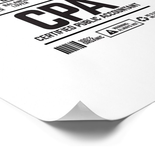 Wirtschaftsprüfer (CPA) Poster (Ecke)