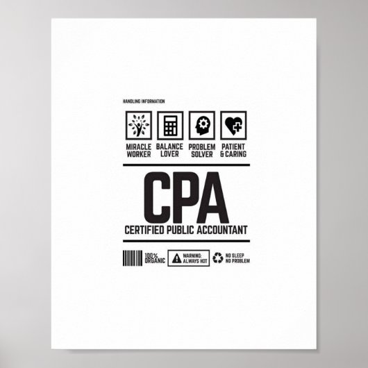 Wirtschaftsprüfer (CPA) Poster (Vorne)