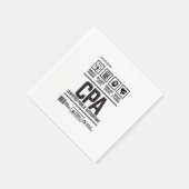 Wirtschaftsprüfer (CPA) Serviette (Ecke)